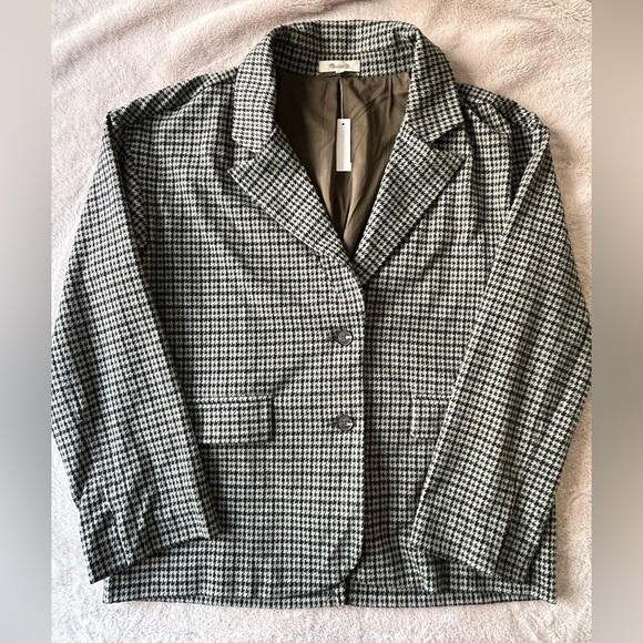 NWT Madewell Oversized Knit Blazer in Houndstooth Size M - Picture 2 of 12
